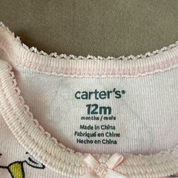 3/$15 Carter’s Unicorn Pajamas. Snap bottom. 12 mos. - Picture 4 of 5